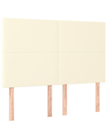 Giroletto a Molle con Materasso Crema 140x190 cm in Similpelle