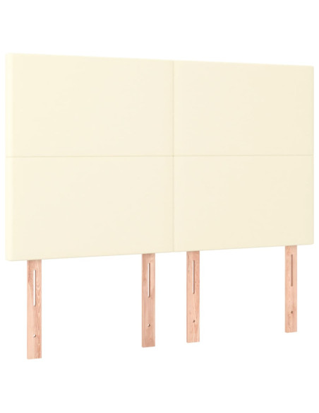 Giroletto a Molle con Materasso Crema 140x200 cm in Similpelle