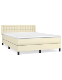 Giroletto a Molle con Materasso Crema 140x190 cm in Similpelle 2