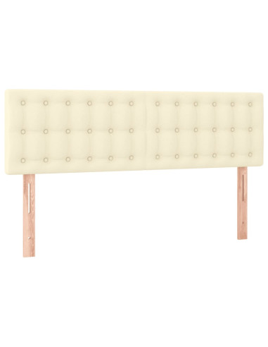 Giroletto a Molle con Materasso Crema 140x200 cm in Similpelle
