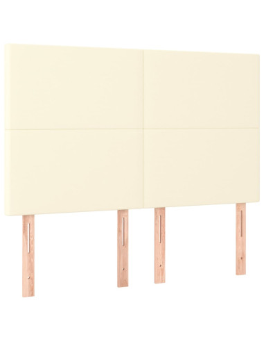 Giroletto a Molle con Materasso Crema 140x190 cm in Similpelle