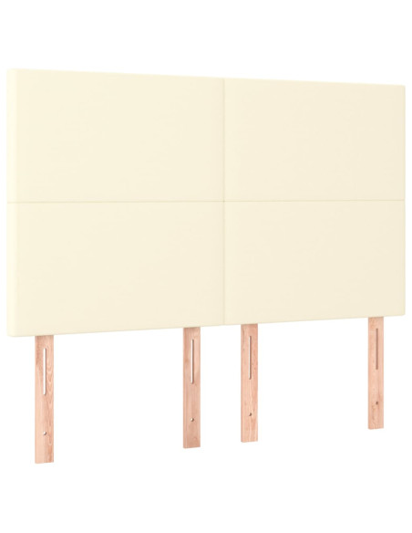 Giroletto a Molle con Materasso Crema 140x200 cm in Similpelle