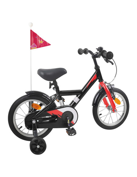 Bicicletta per Bambini 12 Pollici per bambini di 2-4 anni Nero