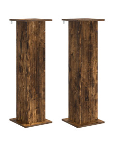 Supporto per piante 2 pcs Rovere Fumo 30,5 x 30 x 100,5 cm 2