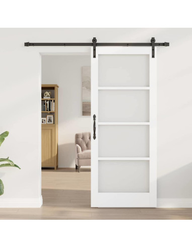 Porta scorrevole ORKDAL Bianco e Nero 83 x 202 cm