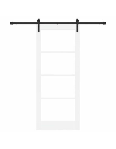 Porta scorrevole ORKDAL Bianco e Nero 83 x 202 cm