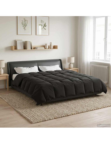 Duvet Invernale Trapuntato Antracite 240 x 260 cm Microfibra