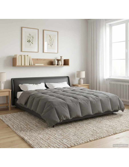 Duvet Invernale Grigio chiaro 200 x 200 cm Microfibra