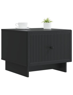 Tavolino da salotto Nero 49 x 50 x 40 cm Legno ingegnerizzato 2