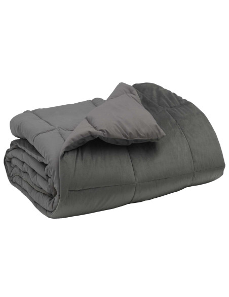 Duvet Invernale Grigio chiaro 155 x 220 cm Microfibra