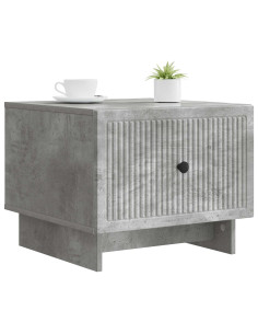 Tavolino da salotto con cassetto Grigio Cemento 49 x 50 x 40 cm 2