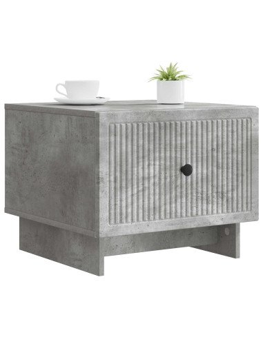 Tavolino da salotto con cassetto Grigio Cemento 49 x 50 x 40 cm