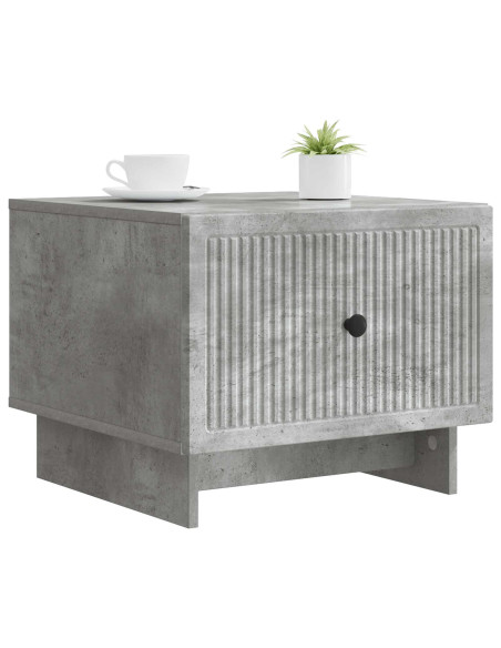 Tavolino da salotto con cassetto Grigio Cemento 49 x 50 x 40 cm
