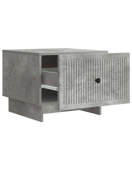Tavolino da salotto con cassetto Grigio Cemento 49 x 50 x 40 cm