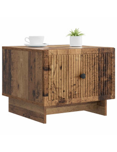 Tavolino da salotto con cassetto Legno antico 49 x 50 x 40 cm 2