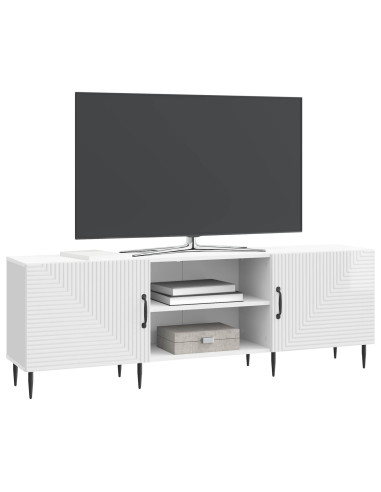 Mobile TV Bianco Lucido 150 x 31 x 50 cm Legno ingegnerizzato