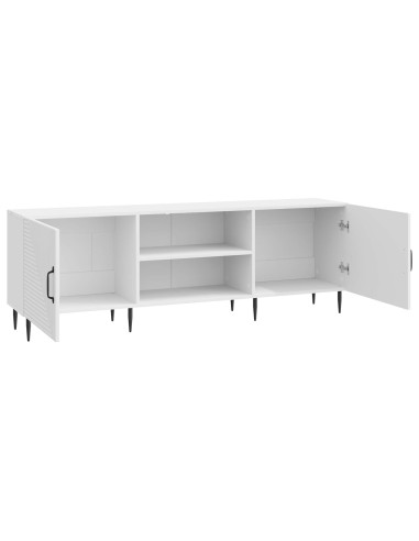 Mobile TV Bianco Lucido 150 x 31 x 50 cm Legno ingegnerizzato