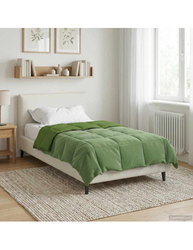 Duvet Invernale Trapuntato Verde 140 x 220 cm Microfibra