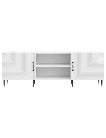 Mobile TV Bianco Lucido 150 x 31 x 50 cm Legno ingegnerizzato