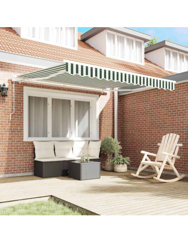 Tenda da Sole Verde e Bianco 300 x 250 x 165 cm Poliestere