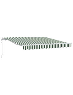 Tettuccio Elettrico Retrattile Verde e Bianco 300 x 250 cm 2