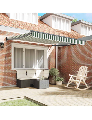 Tenda da Sole Verde e Bianco 300 x 250 x 165 cm Poliestere
