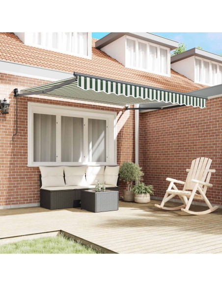 Tenda da Sole Verde e Bianco 300 x 250 x 165 cm Poliestere