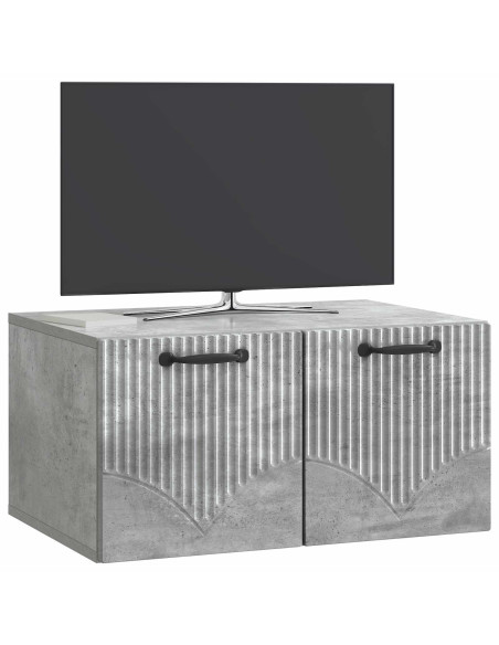 Mobile Porta TV da Muro Grigio Cemento 59,5 x 41 x 30 cm