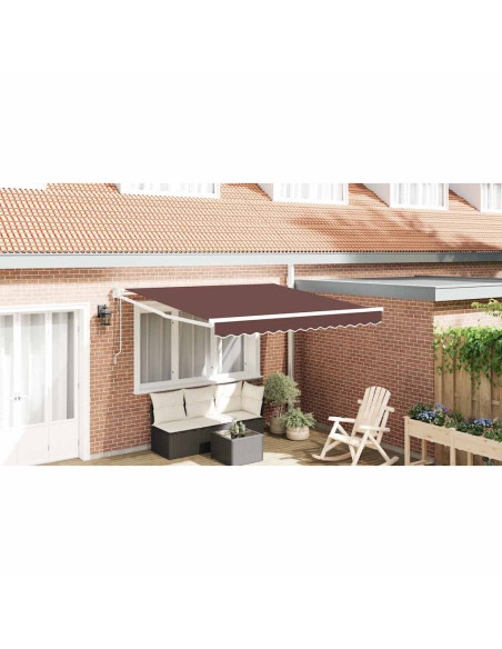 Tenda da Sole Retrattile Automatica Marrone 300x250 cm