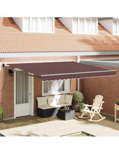Tenda da Sole Retrattile Automatica 400x300 cm Marrone