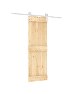 Porta scorrevole Naturale e Bianco 70 x 210 cm 2
