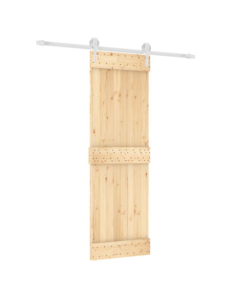 Porta scorrevole Naturale e Bianco 70 x 210 cm
