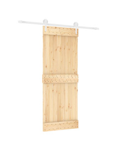Porta scorrevole Naturale e Bianco 80 x 210 cm 2