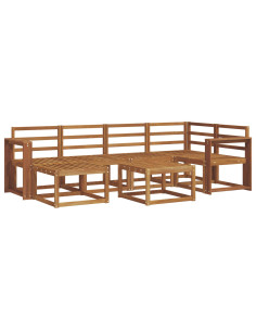 Set di divani da esterno 7 pcs Naturale 2