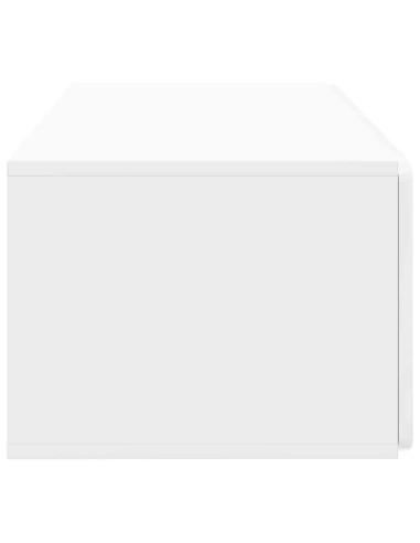 Mobile Porta TV da Muro Bianco Lucido 78,5 x 41 x 30 cm