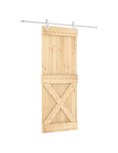 Porta scorrevole Naturale e Bianco 80 x 210 cm 2