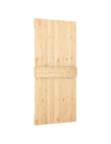 Porta scorrevole Naturale e Nero 95 x 210 cm