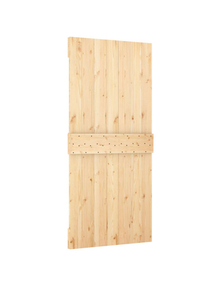 Porta scorrevole Naturale e Nero 95 x 210 cm
