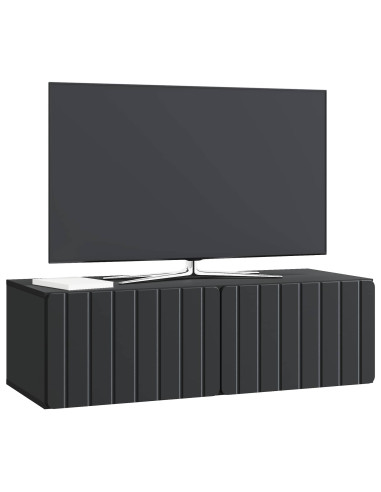 Mobile Porta TV da Muro Montaggio a parete Nero 98 x 41 x 30 cm
