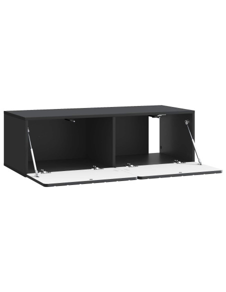 Mobile Porta TV da Muro Montaggio a parete Nero 98 x 41 x 30 cm
