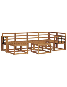 Set di divani da esterno 7 pcs Naturale 2