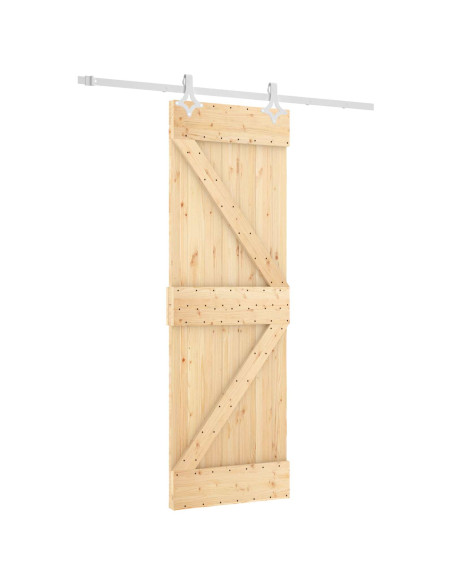Porta scorrevole Naturale e Bianco 70 x 210 cm