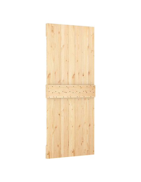 Porta scorrevole Naturale e Bianco 85 x 210 cm