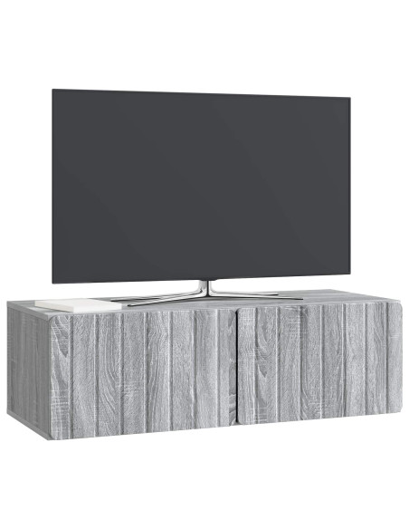 Mobile Porta TV da Muro Grigio Sonoma 98 x 41 x 30 cm