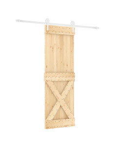 Porta scorrevole Naturale e Bianco 80 x 210 cm 2