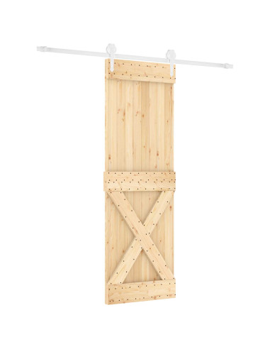 Porta scorrevole Naturale e Bianco 80 x 210 cm