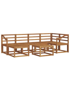 Set di divani da esterno 7 pcs Naturale 2