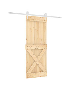 Porta scorrevole Naturale e Bianco 90 x 210 cm 2