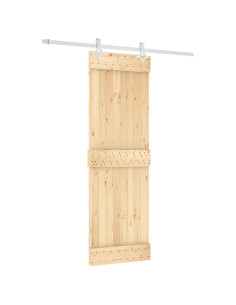 Porta scorrevole Naturale e Bianco 70 x 210 cm 2