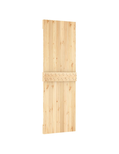Porta scorrevole Naturale e Bianco 70 x 210 cm